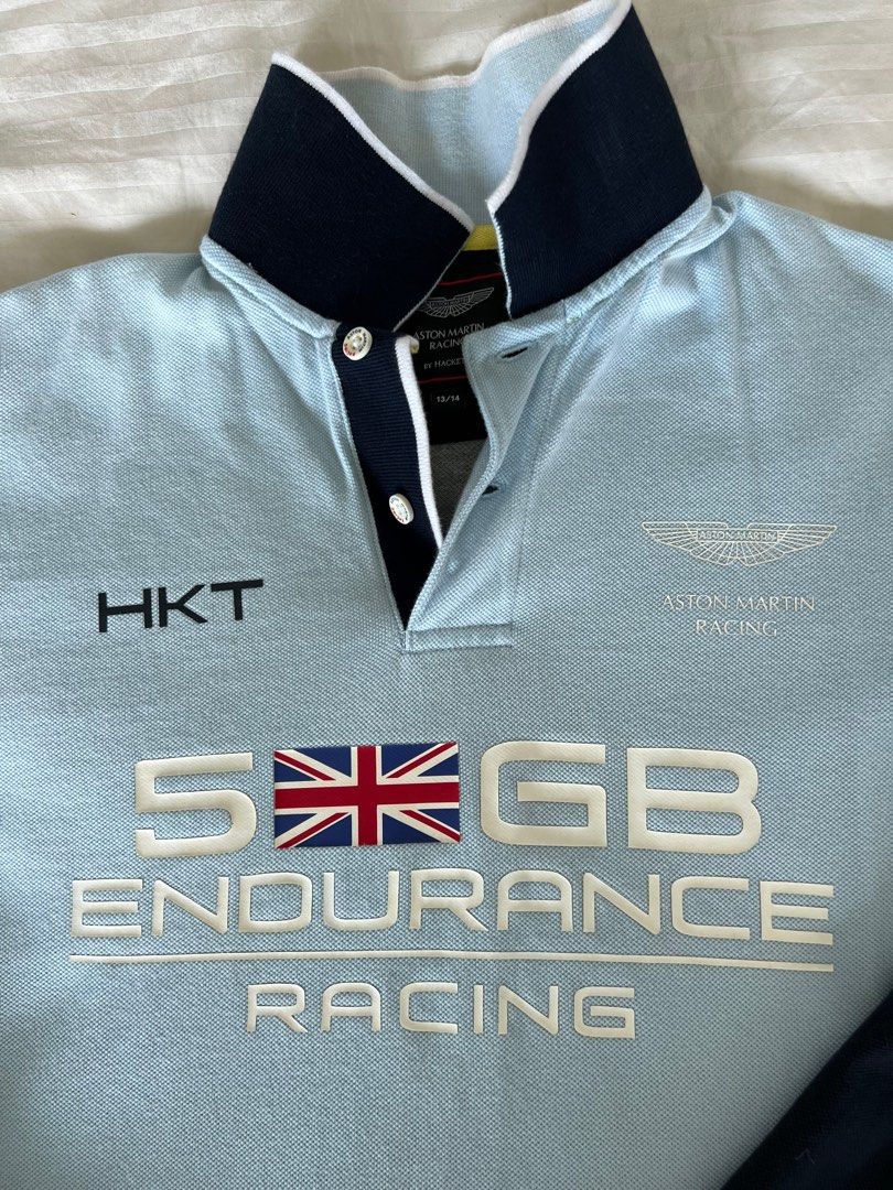 Fabulous Aston Martin by Hackett Grey Orange Stripe Jersey shirt UK XXL NR001 main image 0