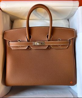 🆕 AUTHENTIC HERMES BIRKIN 25 EBENE BARRNIA FAUBOURG IN GOLD HARDWARE,  Women's Fashion, Bags & Wallets, Shoulder Bags on Carousell
