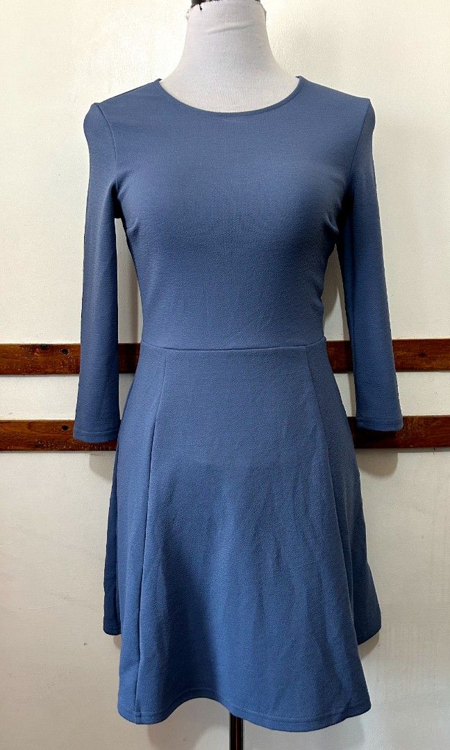 H&M Short Blue Jersey Dress, Women's Fashion, Dresses & Sets, Dresses on  Carousell