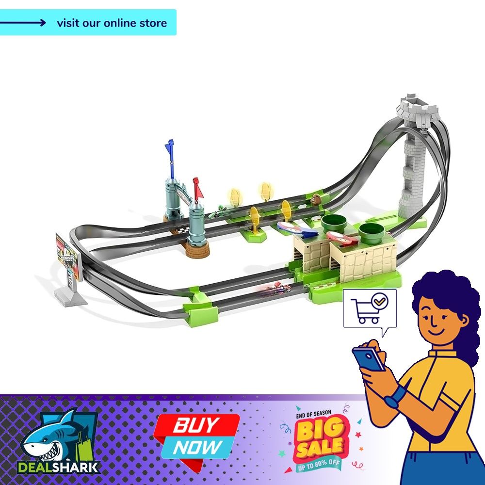 Hot Wheels GHK15 Mario Kart Circuit Lite Track Set Multicolor