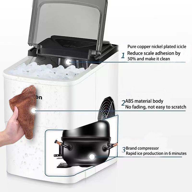 ICE machine 15kg one-button automatic fast ice making automatic ...