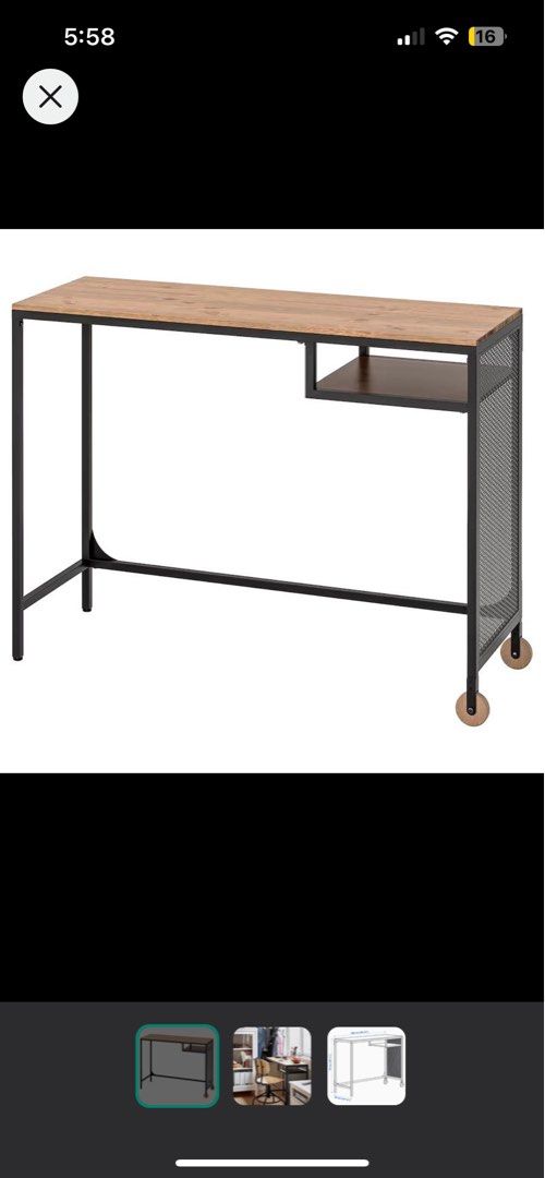 Ikea Study Table, Furniture & Home Living, Furniture, Tables & Sets on