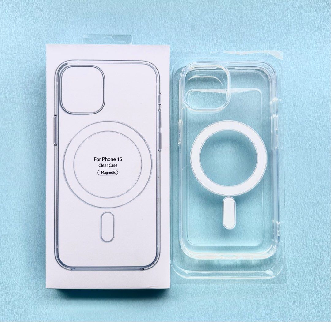 iPhone 15 Magsafe Clear Case (Category: Cases & Sleeves) located in Quezon City. Submitted by danii_03 (Listing ID 1263657687, Image 1). Description: Available for iPhone 11-15Pro Max.