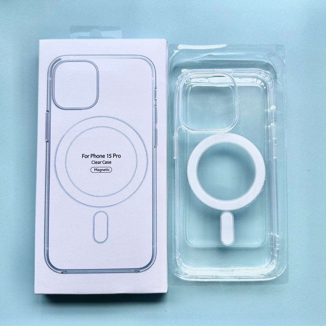 iPhone 15 Pro Magsafe Clear Case (Category: Cases & Sleeves) located in Quezon City. Submitted by danii_03 (Listing ID 1263657157, Image 1). Description: Available for iPhone 11-15Pro Max.