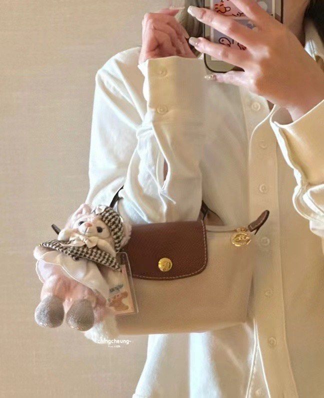 longchamp latest mini hand bag beige and Brown instock Women s