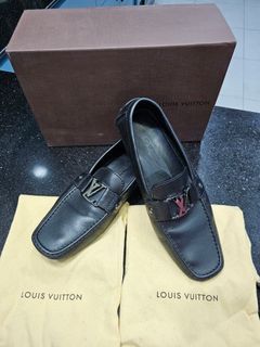 LOUIS VUITTON Calfskin Monogram Beverly Hills Sneakers 9 White Blue 1296760