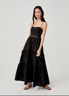 Love Bonito Lenora Bustier Maxi Dress in Black XXS