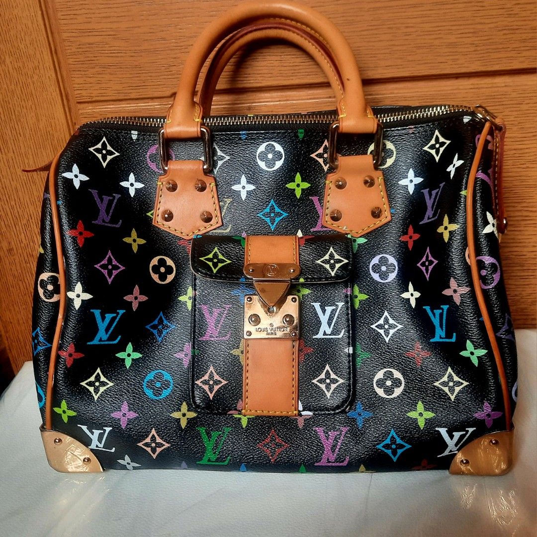 Louis Vuitton Monogram Multicolor Mini Speedy Hand Bag White M92645  Multiple colors Leather ref.854704 - Joli Closet