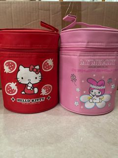 Lunch Box - Hello Kitty & My Melody Red & Pink Baunan - School Lunch Bag for Kids Children
