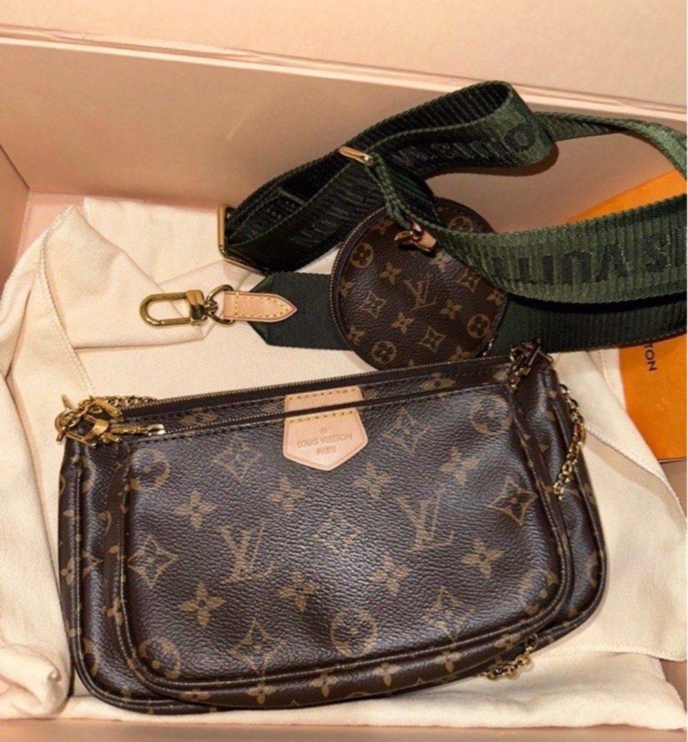 Like new Louis Vuitton Lv multi Pochette accessories monogram khaki strap,  Luxury, Bags & Wallets on Carousell