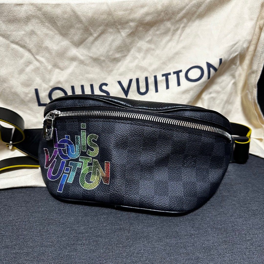 Louis Vuitton Damier Graphite Rainbow Logo Discovery BumBag - Yoogi's Closet