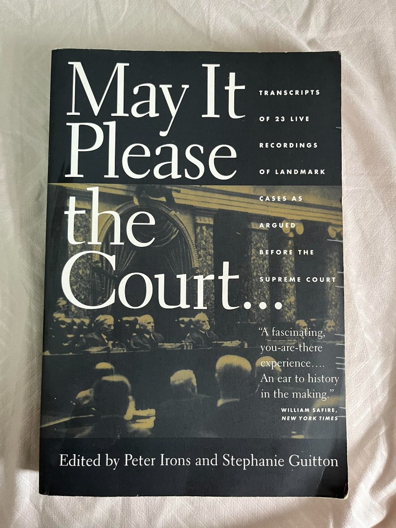 May It Please The Court by Peter Irons Stephanie Guitton Hobbies