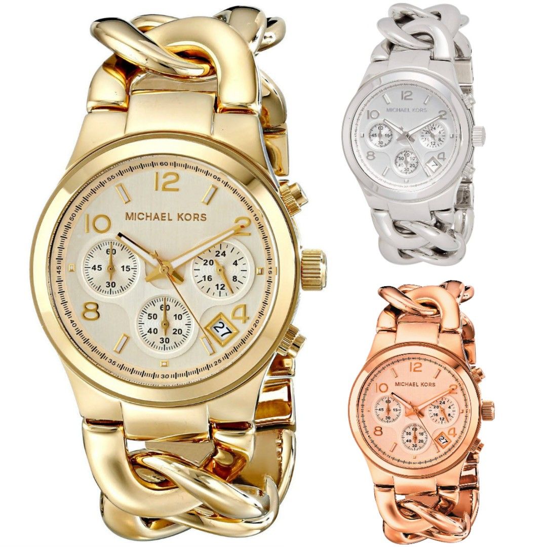 Authentic watches - Michael Kors MK3131 Runway Twist Chronograph Gold-tone  Ladies Watch P9,285.00 Brand : Michael Kors Model number : MK3131 Part  Number : MK3131 Item Shape : Round Dial window material