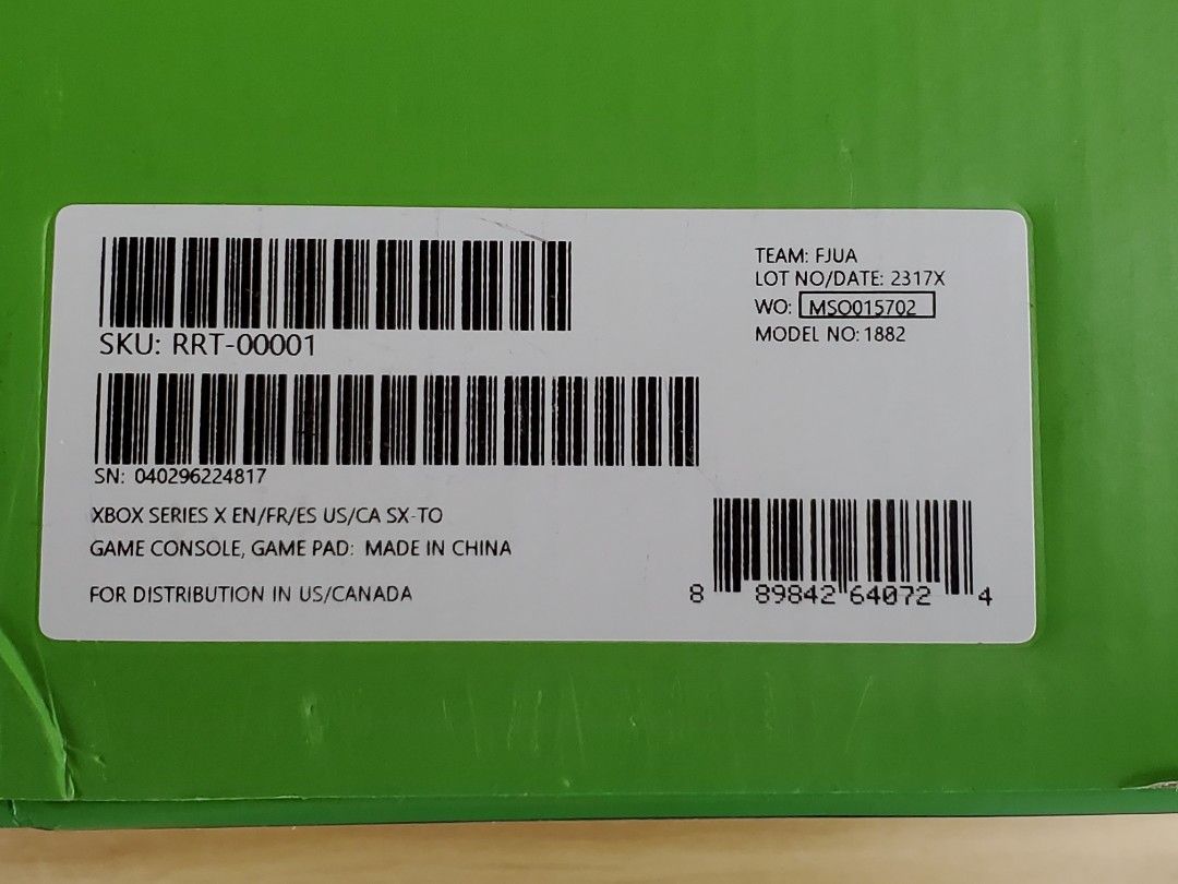 Microsoft Xbox Series X 遊戲主機(1TB)全新原裝正版原廠原封原包裝盒