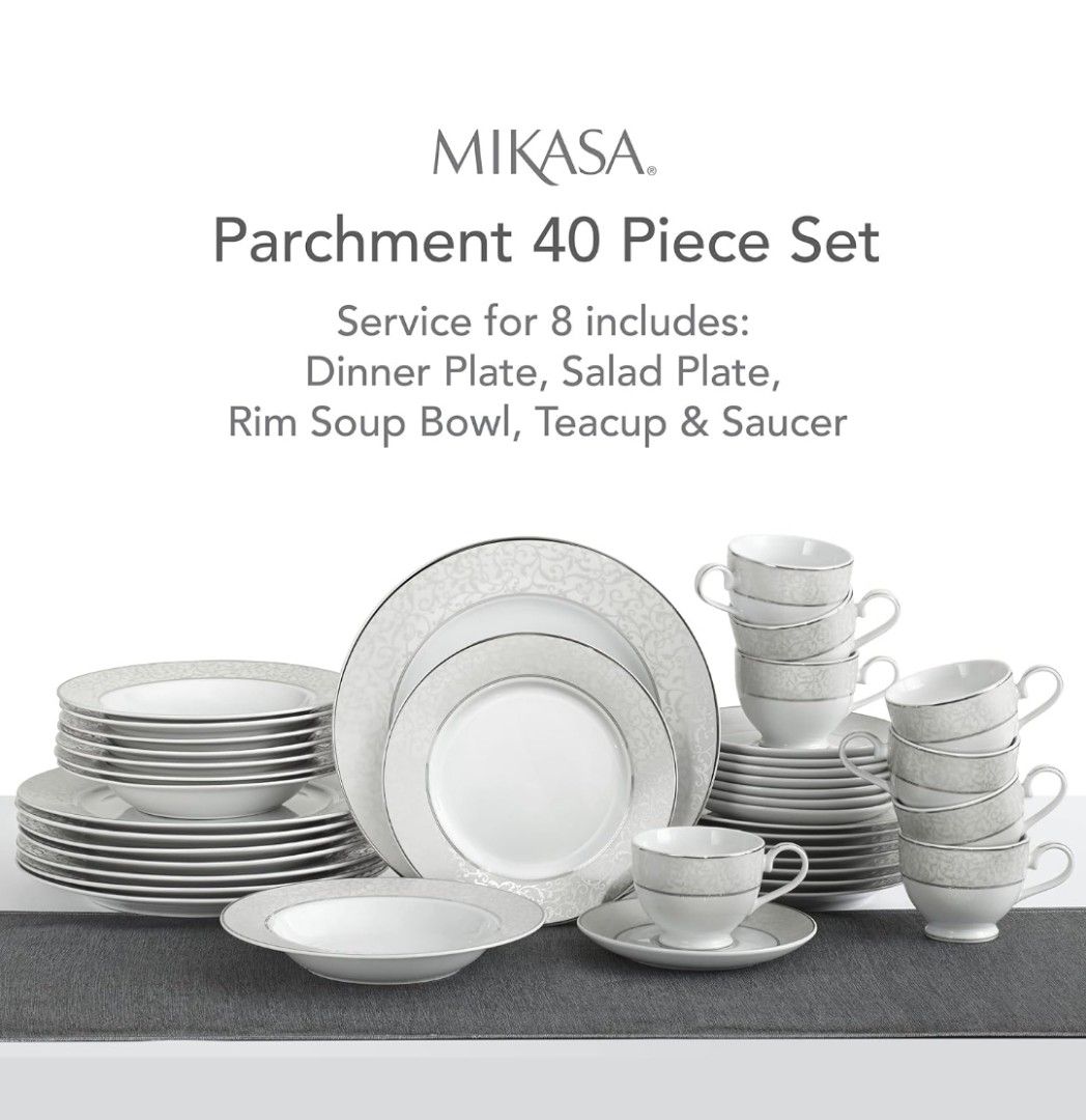 Mikasa parchment sales china
