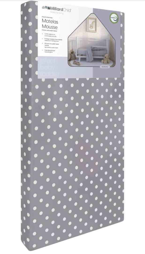 Milliard Hypoallergenic Baby Crib Mattress and Toddler Bed