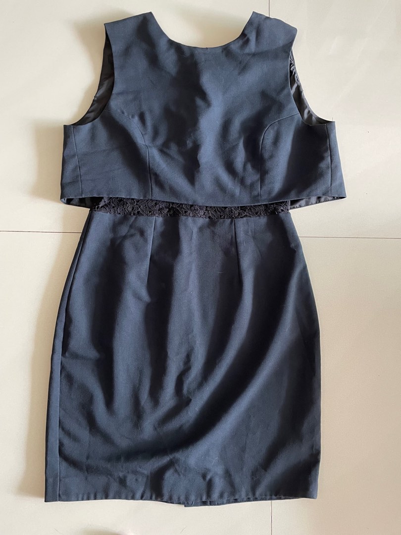 Miss selfridge navy dress hot sale