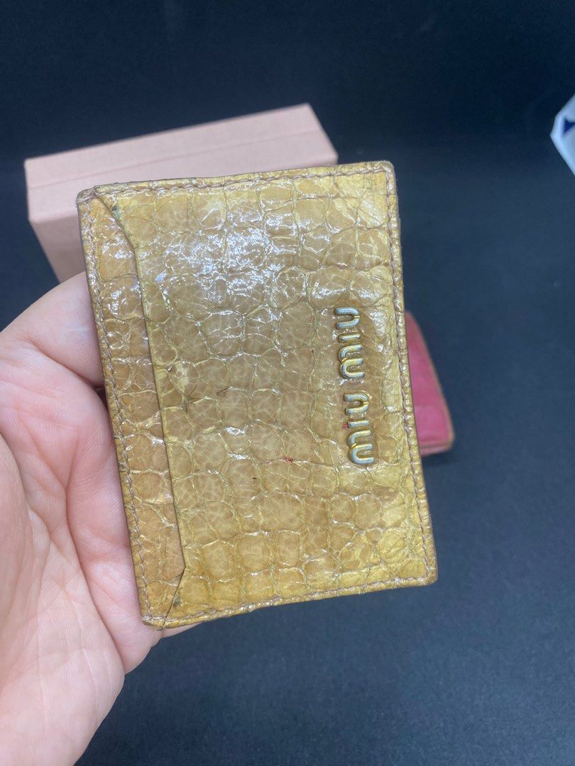 miu miu card case wallet (Category: Luxury Bags & Wallets) located in Antipolo. Submitted by prelovedcloseta (Listing ID 1263608687, Image 2). Description: miu miu bundle card case authentic preloved with signs of usage with box sold as bundle po..