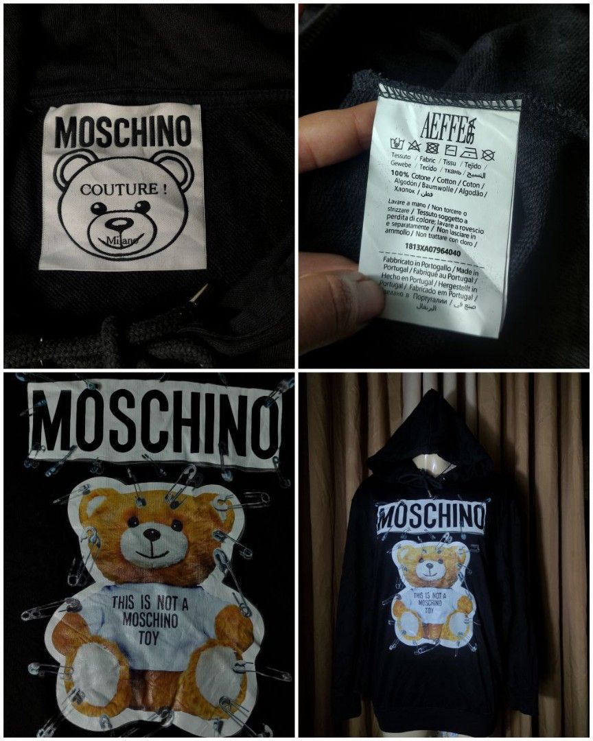 Moschino safety pin hoodie sale