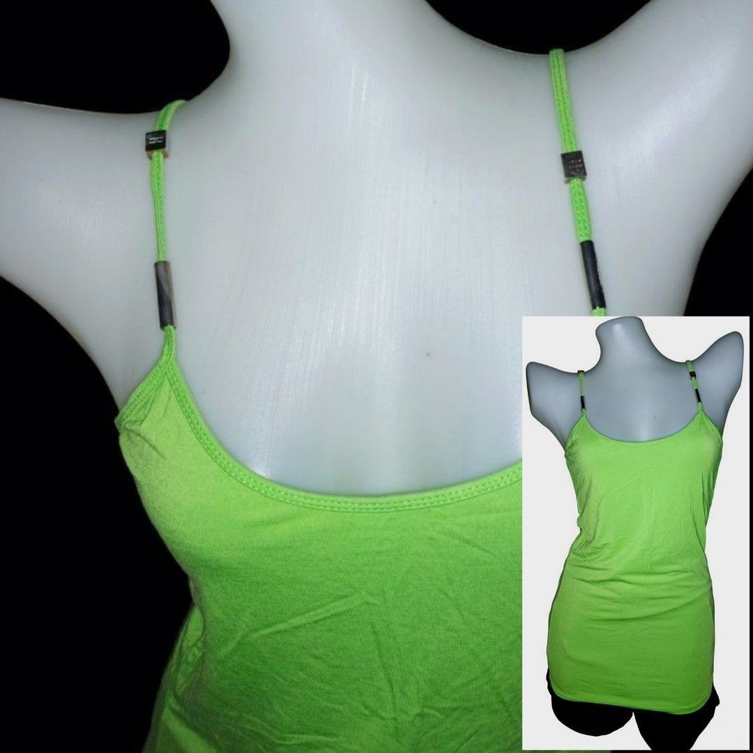 Neon Green Spaghetti Strap Tank