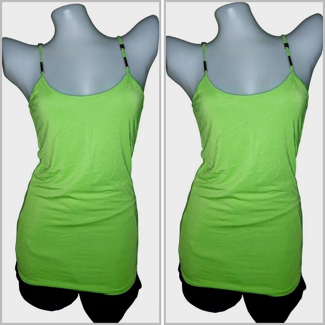 Neon Green Spaghetti Strap Tank
