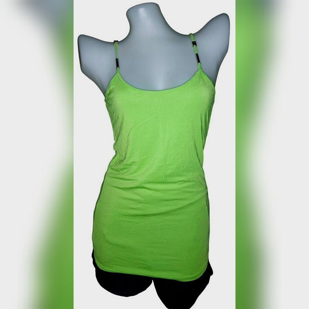 Neon Green Spaghetti Strap Tank