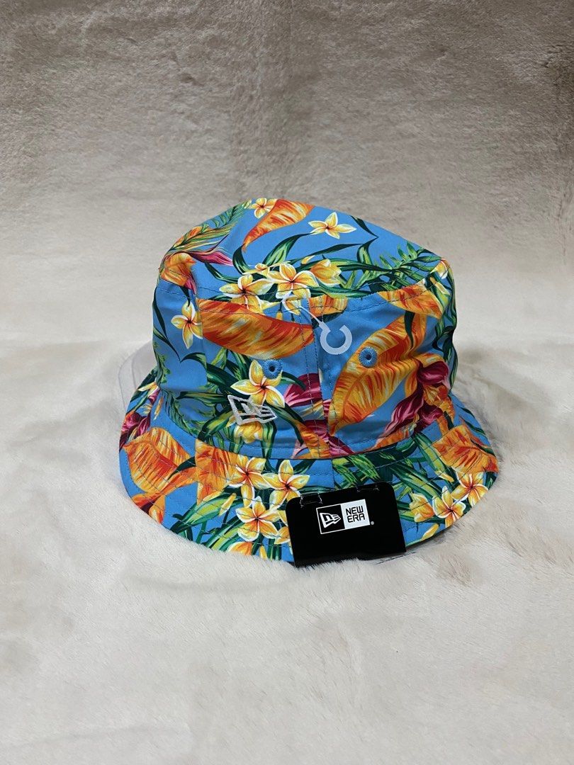 New Era Floral Print Blue Bucket Hat