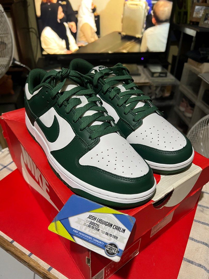 spartan green dunk lows