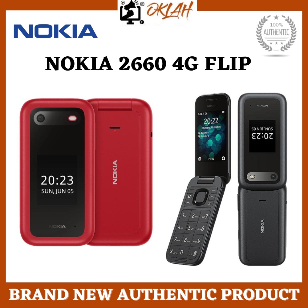Nokia 2660 Flip 4G Volte keypad Phone with Dual SIM Brand New Store