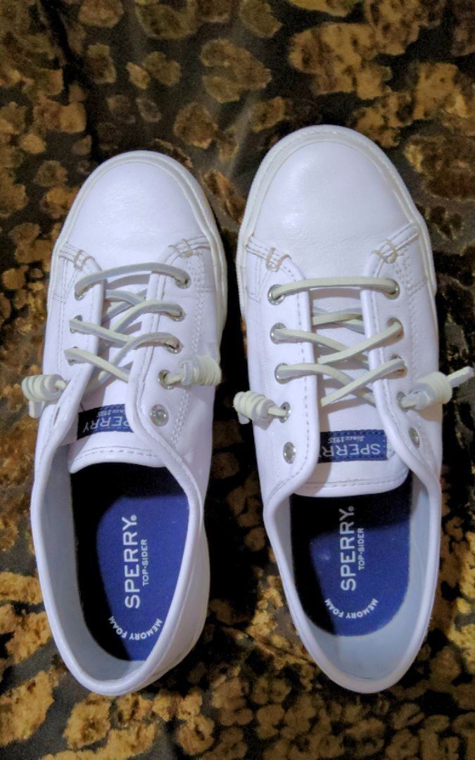 Off white shoes sperry brand leatherette Men s Fashion Footwear