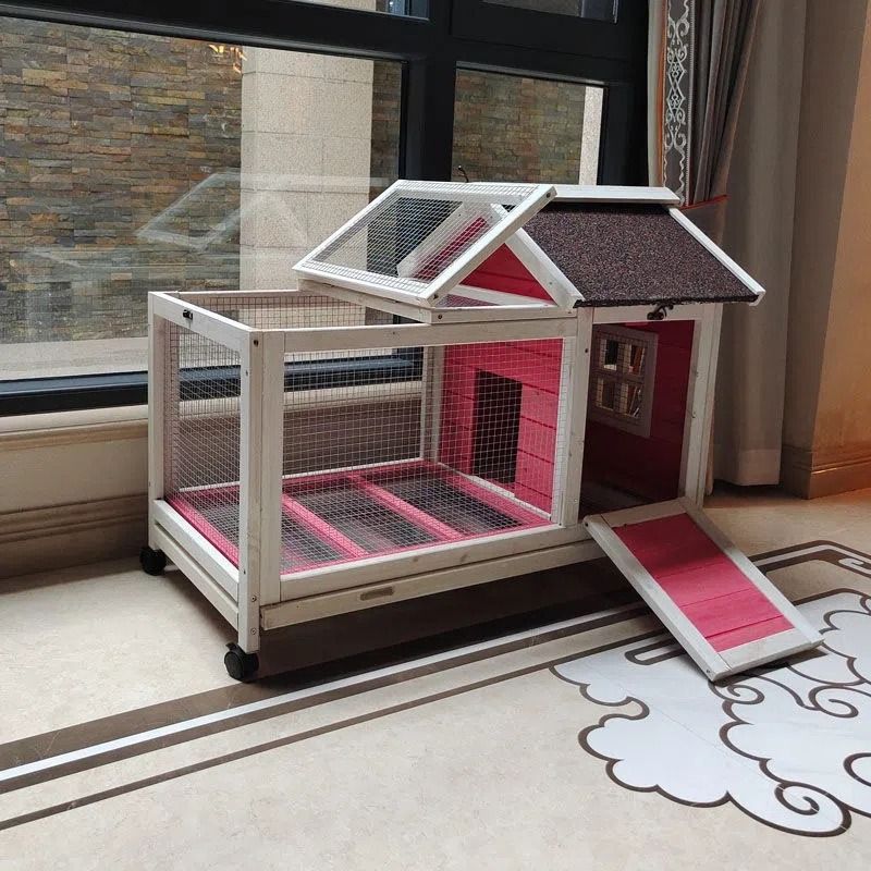 Outdoor double-layer rabbit cage, rabbit house, luxury rabbit villa ...