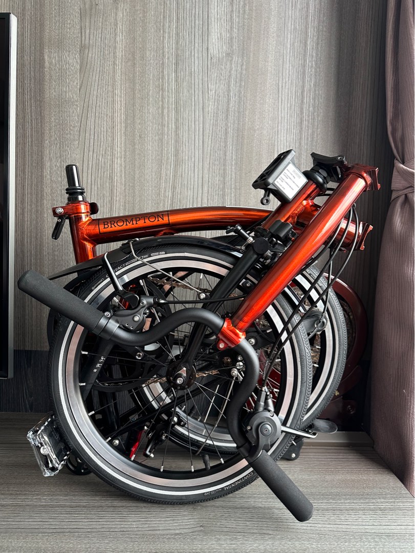 P line m4L flame Lacquer 2024 Brompton, Sports Equipment, Bicycles