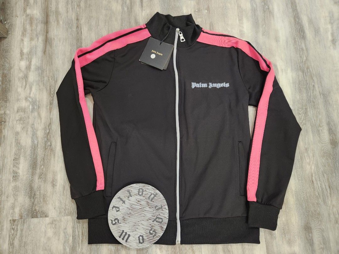 Black and pink on sale palm angels track jacket