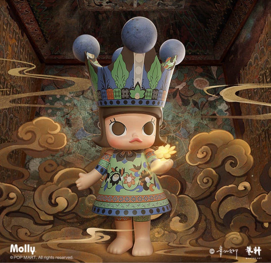Dunhuang Mega  Molly 400% 敦煌 POP MART MEGA MOLLY 400 ％ 常沙娜敦煌, 興趣及遊戲, 玩具& 遊戲類