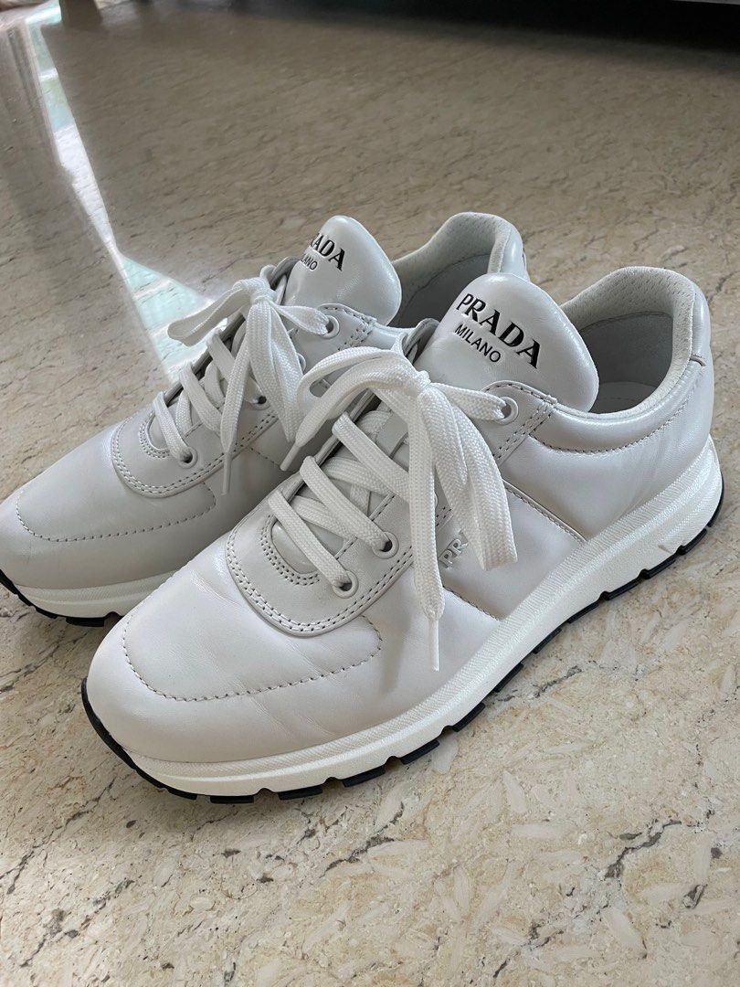 Prada white sneakers on sale mens