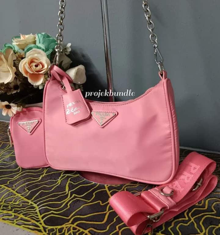 Prada pink sling bag store