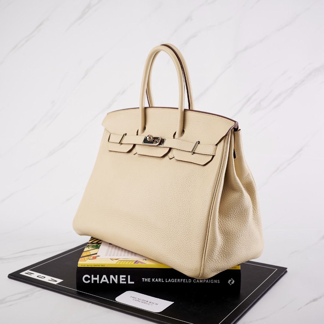 Pre owned Hermes Birkin Retourne 35 Parchemin Taurillon