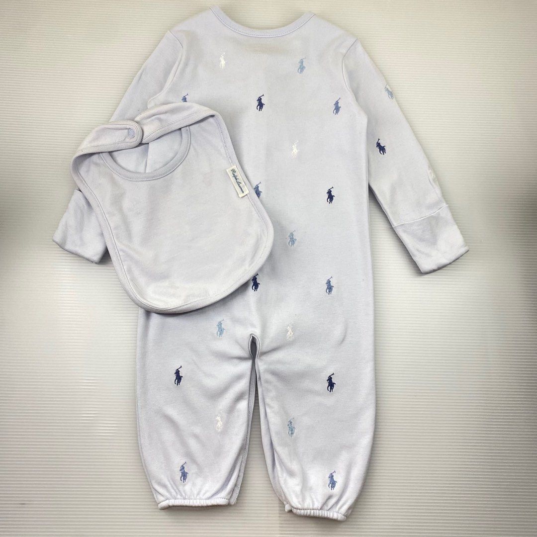 RALPH LAUREN BABY JUMPSUIT WITH BIB Babies Kids Babies Kids