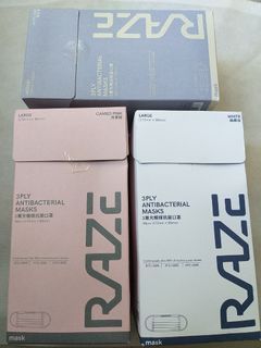 Raze 3層光燭媒抗菌口罩 香港製造 原價$99