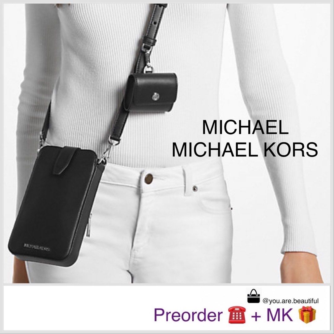 Michael Kors Jet Set Crossbody Bag With Case for Apple AirPods Pro
