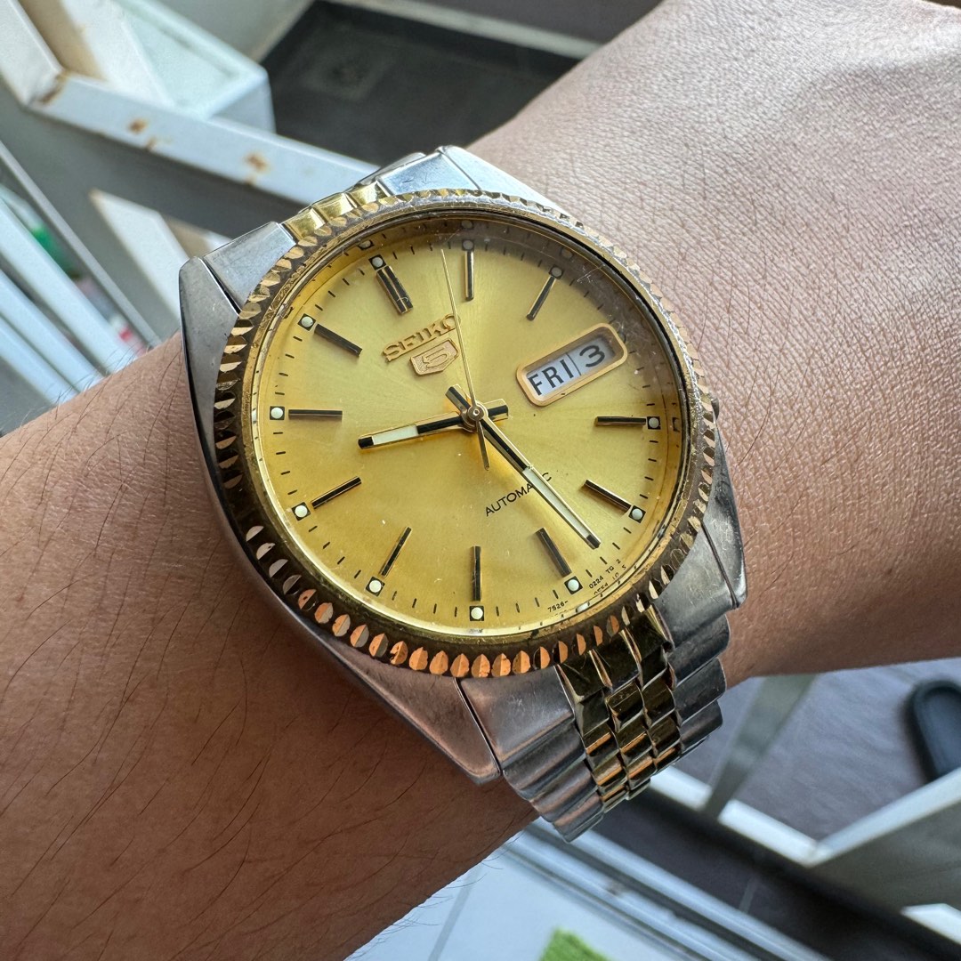 Seiko Rare Datejust Two Tones 7S26 Automatic Men Watch Men s