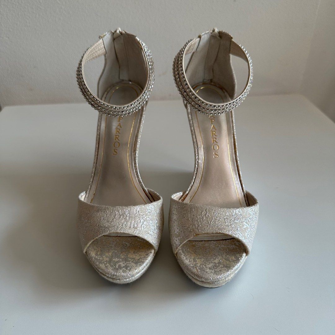 Gold wedge shop heels for wedding
