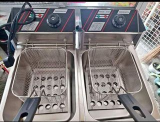 STAINLESS STEEL FRYING MACHINE Electric Deep Fryer DOUBLE TANK