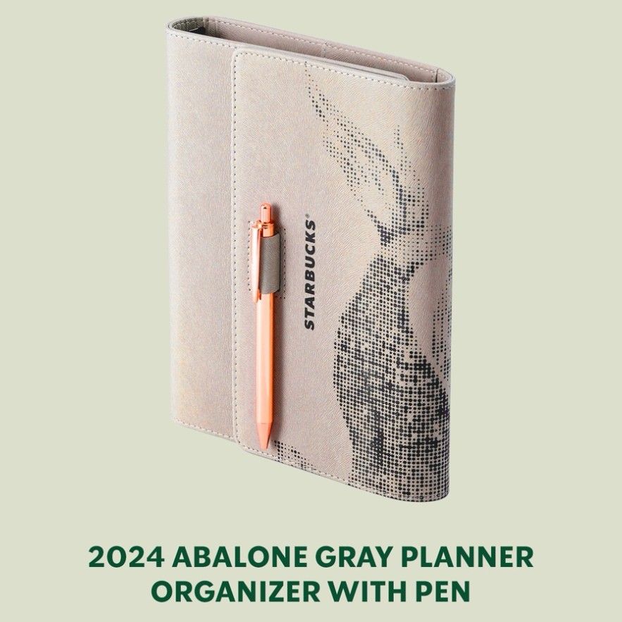 Starbucks planner 2024 abalone gray, Hobbies & Toys, Books & Magazines