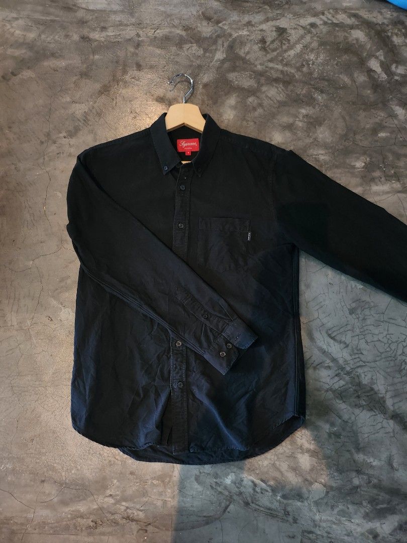 Supreme Black Button up shirt S, Men's Fashion, Tops & Sets, Formal Shirts  on Carousell