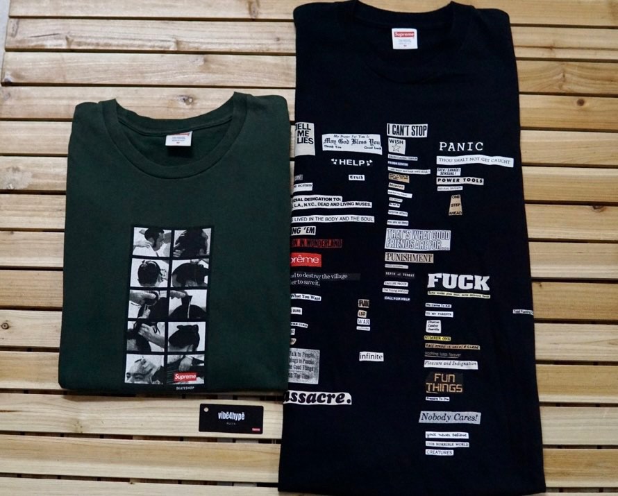 Supreme cutouts hotsell tee black