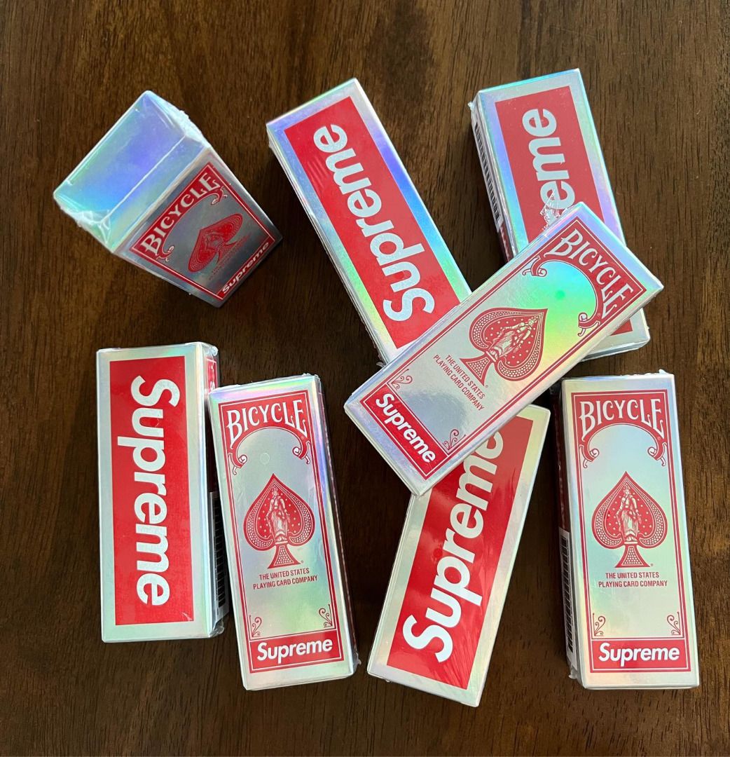 supreme bicycle holographic slice cards Supreme x Bicycle Holographic Slice Cards FW23  UniqueHype