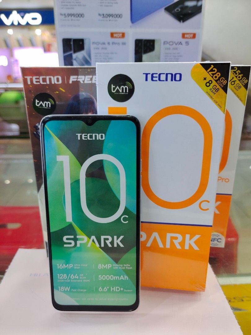 tecno spark 10c 4+4/64 gb new segel box original, Telepon Seluler ...