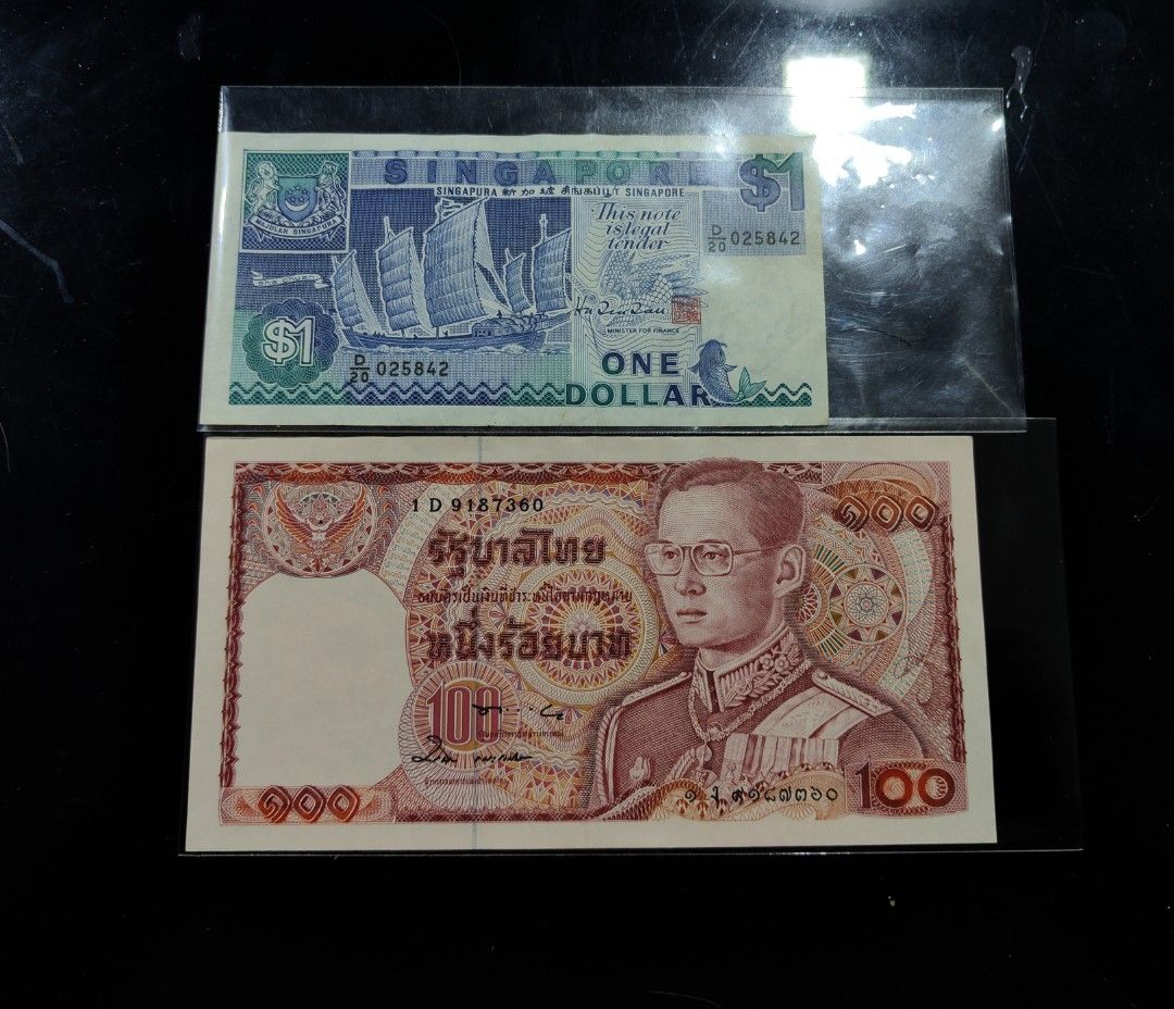 Thailand 1978 100 Baht Banknote Currency AU/UNC, Hobbies & Toys,  Memorabilia & Collectibles, Currency on Carousell