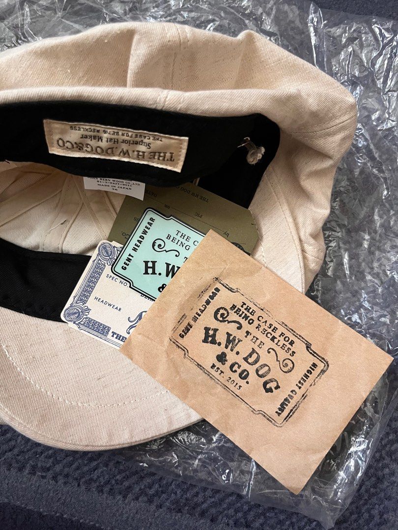 The H.W. DOG & CO. CH PK Cap Ivory, 男裝, 手錶及配件, 棒球帽